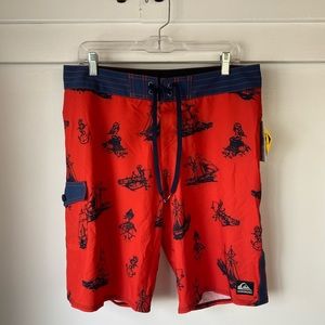 4-way stretch quicksilver board shorts
